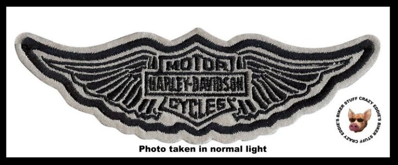 HARLEY DAVIDSON WINGED BAR SHIELD NIGHT VISION PATCH ** MADE IN USA 